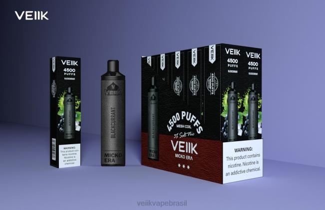 VEIIK Micko Era 4500 baforadas descartáveis ​​30 mg groselha preta 42XH49 | VEIIK Pod Brasil