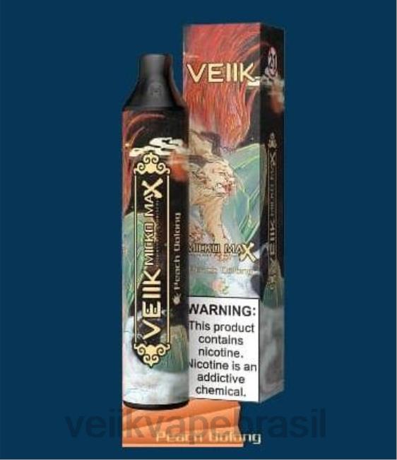 VEIIK Micko MAX vape descartável 1500 baforadas oolong de pêssego 42XH451 | VEIIK Vape Brasil