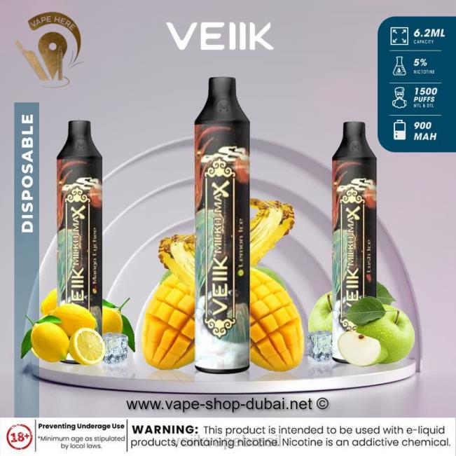 VEIIK Micko MAX vape descartável 1500 baforadas oolong de pêssego 42XH451 | VEIIK Vape Brasil