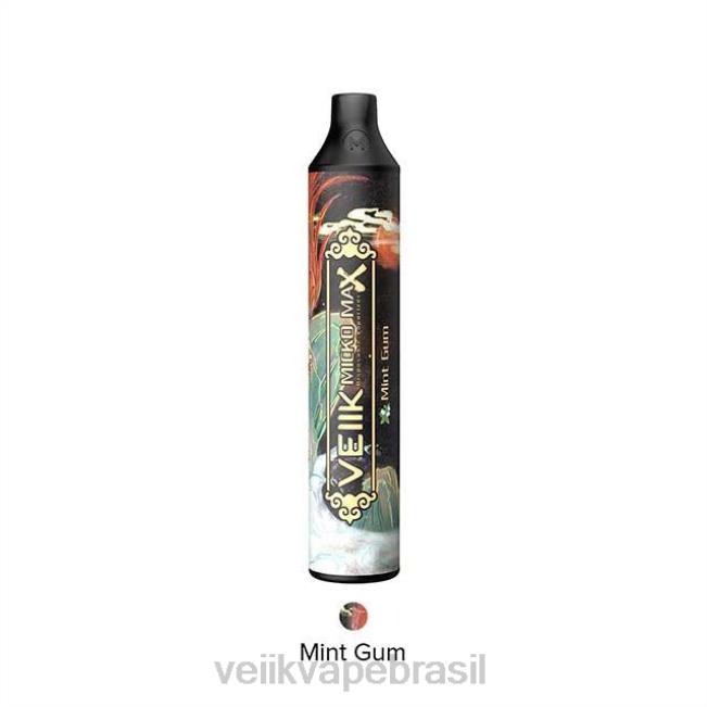 VEIIK Micko Max vape descartável 1500 baforadas goma de menta 42XH411 | VEIIK Vape Brasil