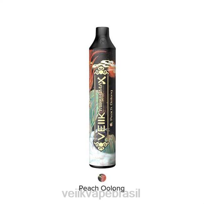 VEIIK Micko Max vape descartável 1500 baforadas oolong de pêssego 42XH412 | VEIIK Vape Brasilia