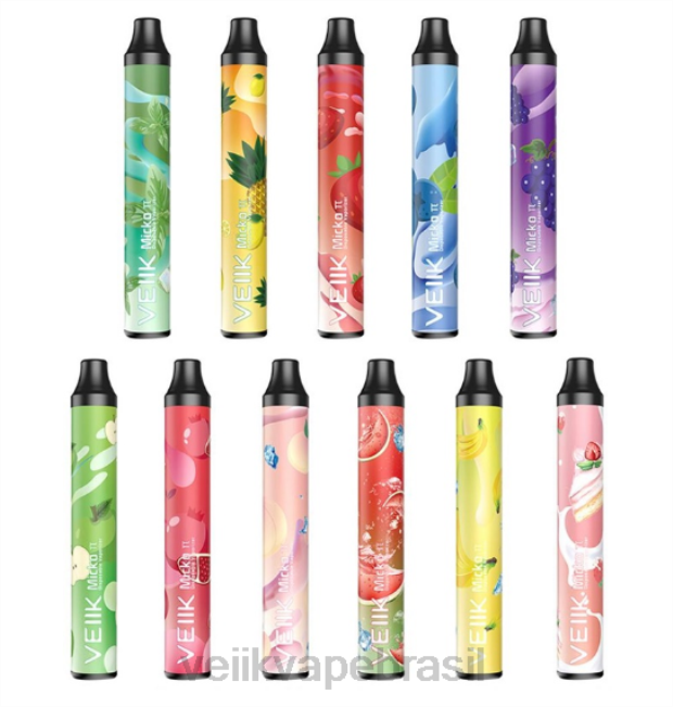 VEIIK Micko Pi vape descartável 600 baforadas 500mah vários sabores 42XH460 | VEIIK Vape 7005 Brasil