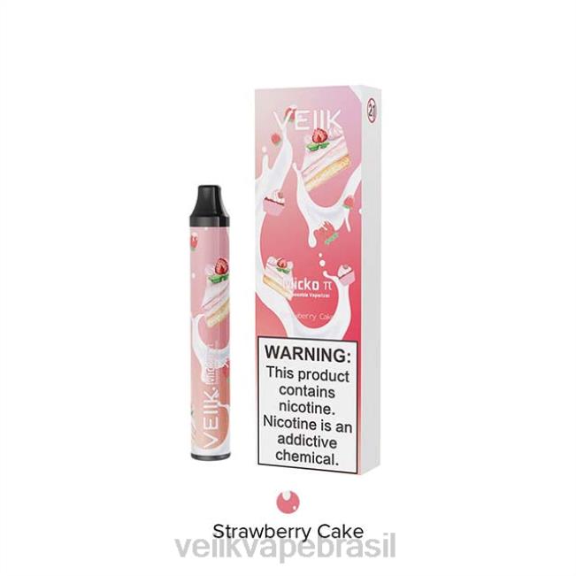 VEIIK Micko Pie vape descartável 600 baforadas bolo de morango 42XH428 | VEIIK Micko X