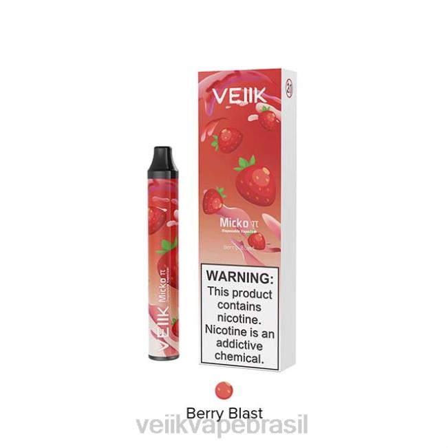 VEIIK Micko Pie vape descartável 600 baforadas explosão de frutas vermelhas 42XH426 | VEIIK Vape Micko Q Brasil