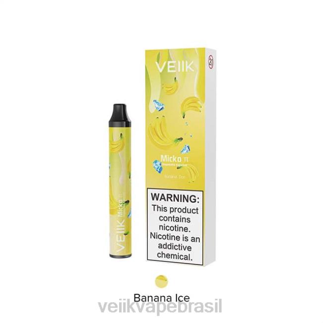 VEIIK Micko Pie vape descartável 600 baforadas gelo de banana 42XH425 | VEIIK Vape Review