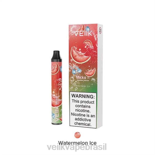 VEIIK Micko Pie vape descartável 600 baforadas gelo de melancia 42XH421 | VEIIK Vape Brasil