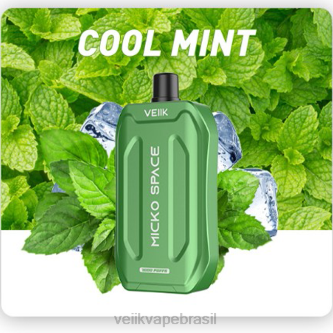 VEIIK Micko Space vape descartável 7000 baforadas menta refrescante 42XH436 | VEIIK Vape Micko Q Brasil