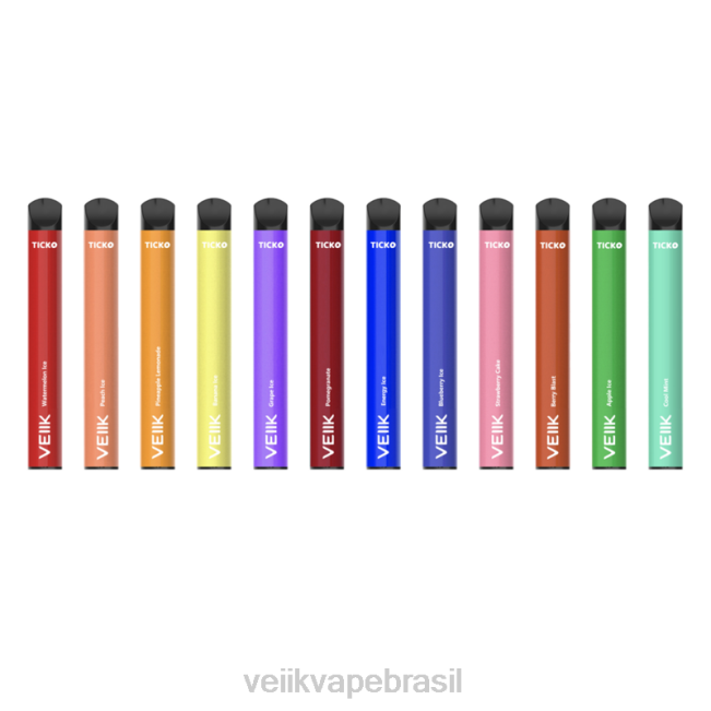 VEIIK Ticko vape descartável 1200 baforadas vários sabores 42XH431 | VEIIK Vape Brasil